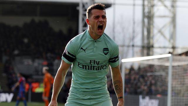 Xhaka a inscrit son 2e but de la saison en championnat. [Frank Augstein]