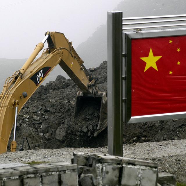 Une construction chinoise à sa frontière avec l'Inde destinée à rouvrir une ancienne route de la soie. [keystone - Tarun Das]