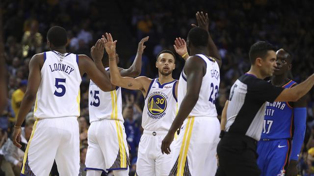 Golden state vise une rarissime passe de 3 après ses titres de 2017 et 2018. [Ben Margot]