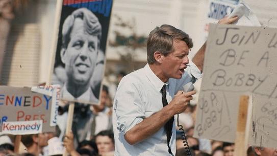 La dernière campagne de Bob Kennedy en 1968. [RTS - Jean-Jacques Lagrange]