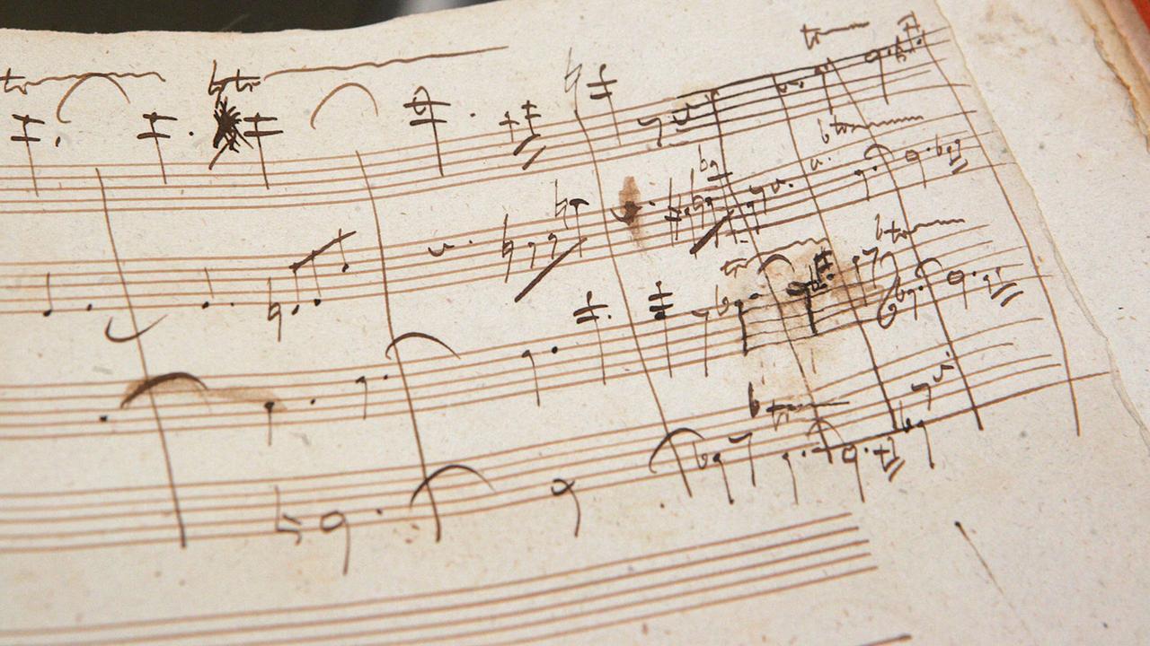 Une partition écrite de la main de Beethoven (photo prétexte). [Keystone - Dima Gavrysh]