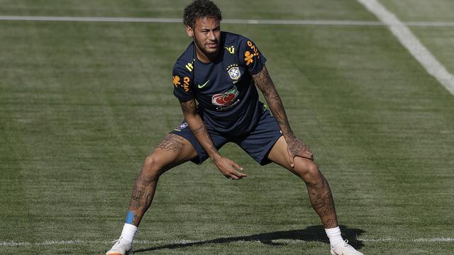 Neymar à l'entraînement cette semaine à Sotchi. [Andre Penner]