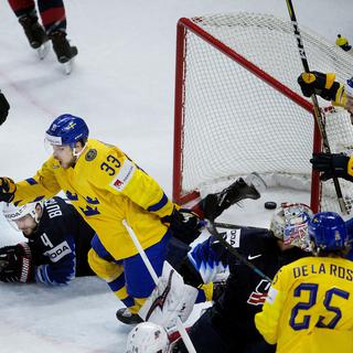 L'équipe suédoise de hockey sur glace. [Keystone - Liselotte Sabroe - EPA]
