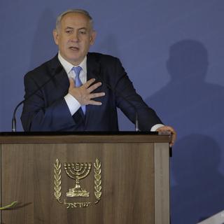 Benjamin Nétanyahu, Premier ministre israélien, le 21 février 2018. [AP Photo/Keystone - Sebastian Scheiner]