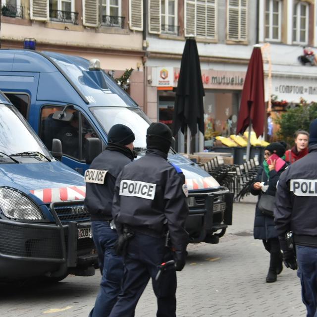 Plus de 700 membres des forces de l’ordre sont mobilisée en France et en Allemagne. [RTS - Gaël Klein]