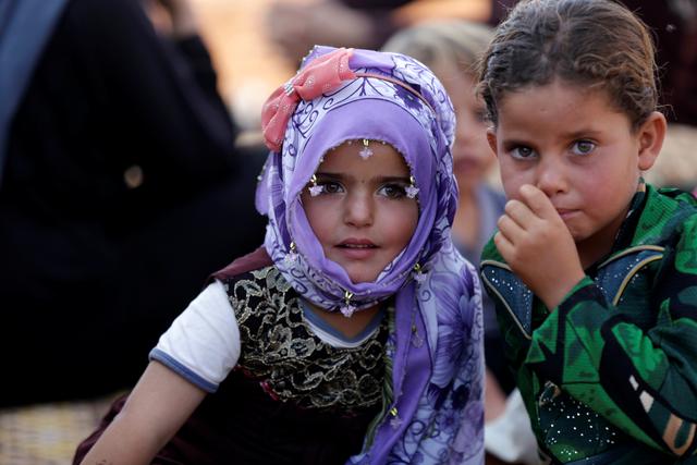 De petits réfugiés syriens dans un camp à Atimah, province d'Idlib (Syrie), le 11 septembre 2018. [Reuters - Khalil Ashawi]