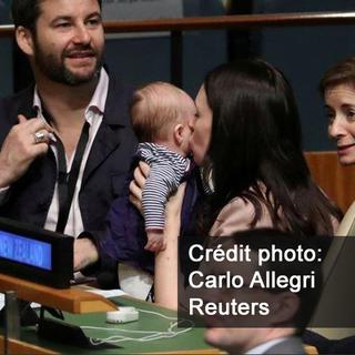 La première ministre néo zélandaise et son bébé à l'ONU fait le tour du monde.