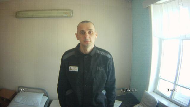 Le cinéaste urkainien Oleg Sentsov, photographié dans sa cellule le 9 août 2018. [EPA/Russian High Commissioner for Human Rights Press Center]