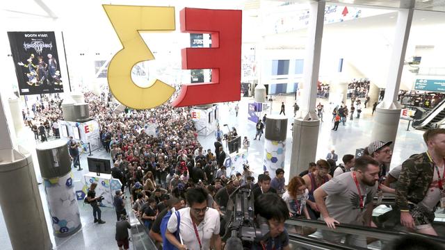 L'entrée du salon Electronic Entertainment Expo (E3) à Los Angeles. [Keystone - Casey Rodgers/Invision for Microsoft/AP]