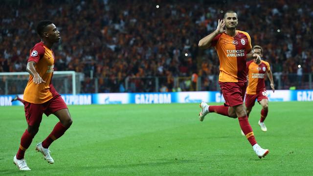 Eren Derdiyok a inscrit le 2-0 pour Galatasaray. [Tolga Bozoglu]