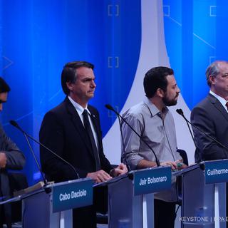 Le deuxième débat télévisé de l’élection présidentielle au Brésil, le 17 août 2018. [EPA/ Keystone - Marcelo Chello]