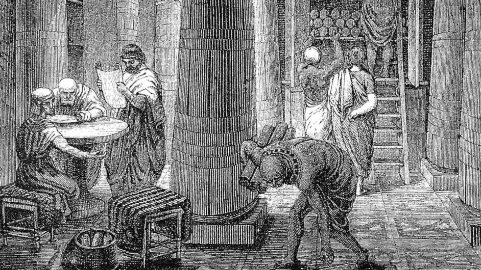 L’avenir des bibliothèques est-il dans le passé? La bibliothèque antique d’Alexandrie n’était pas seulement une collection de textes. [WIKIMEDIA/O. VON CORVEN]