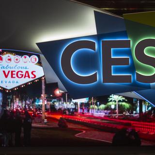 Un panneau annoçant le Consumer Electonic Show (CES) à Las Vegas. [AFP - David Macnew]