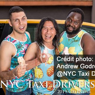 Le calendrier des chauffeurs de taxis new-yorkais veut lutter contre le sexisme et la politique d'asile du gouvernement. [@ NYC Taxi Drivers Calendar - Andrew Godreaux]
