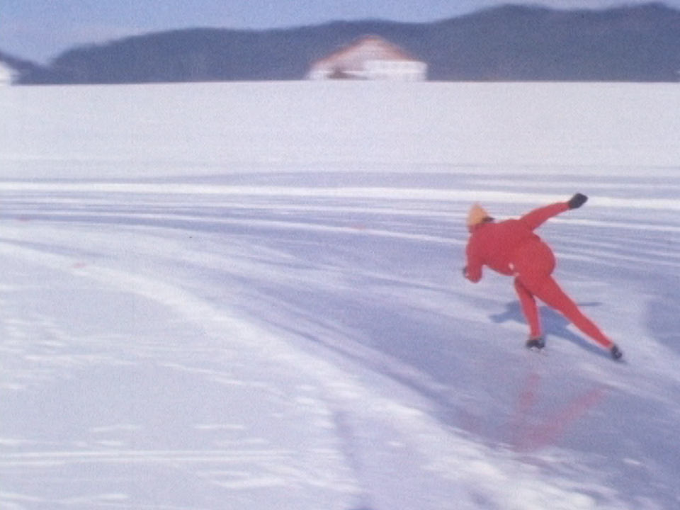 Lac gelé des Taillères en 1977. [RTS]