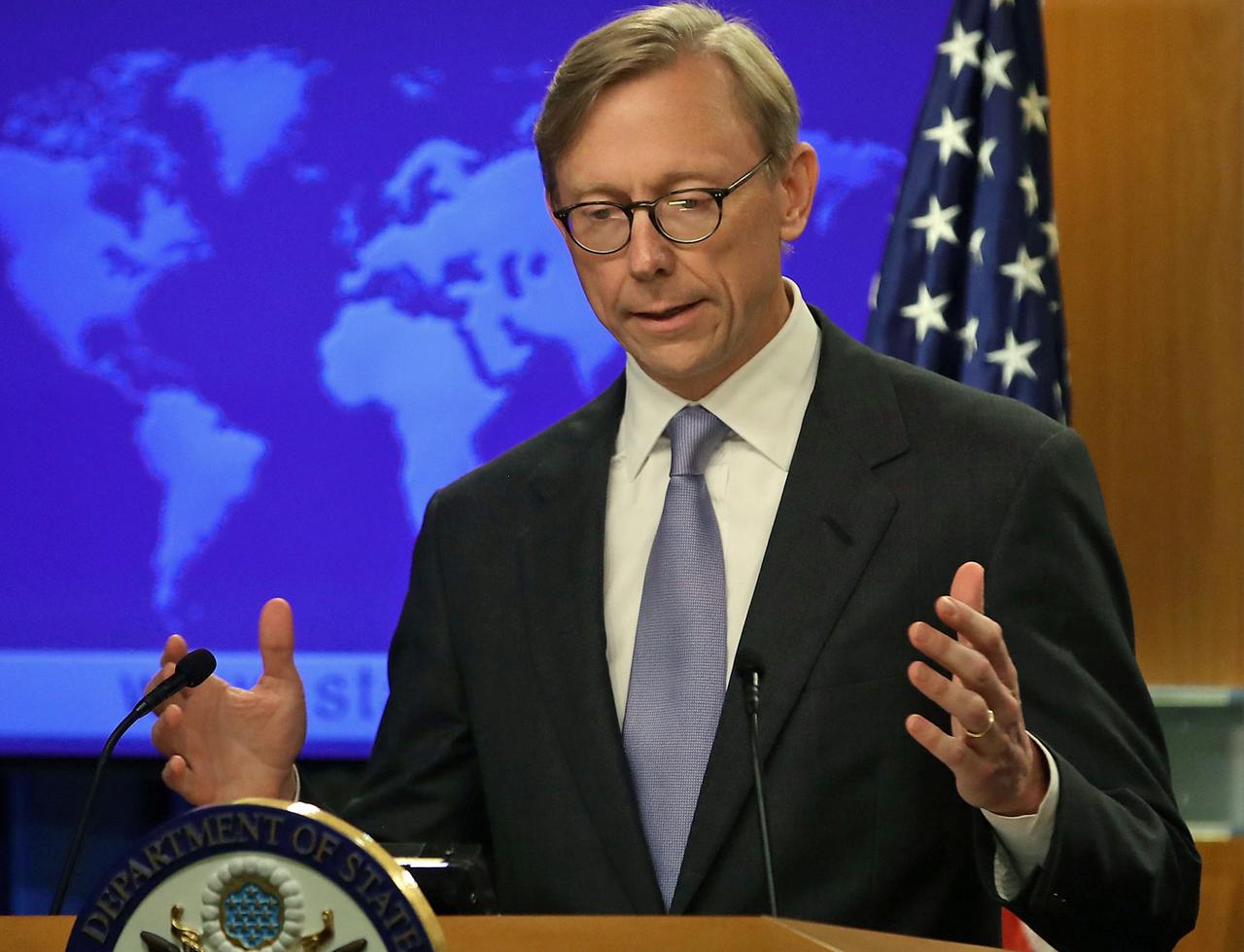 Le conseiller politique américain Brian Hook. [Getty Images/AFP - Mark Wilson]