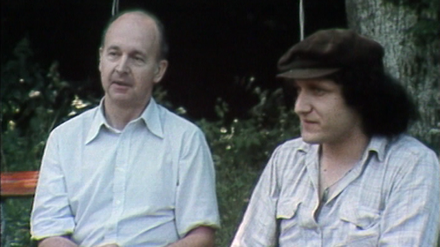 André Paul et Raymond Burki en 1979. [RTS]