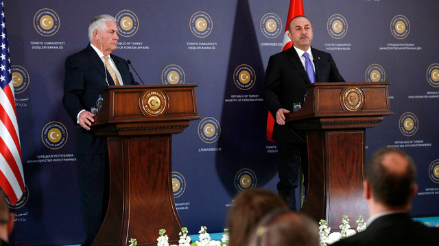 L'annonce a été faite à l'issue de la visite de Rex Tillerson à Ankara. [EPA/Keystone - Tumay Berklin]