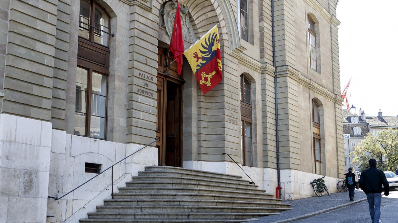 Le bâtiment du Palais de Justice à Genève. [Keystone - Salvatore Di Nolfi]