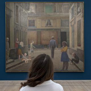 La peinture monumentale de Balthus "Passage du Commerce Saint-André", à découvrir actuellement à la Fondation Beyeler. [Keystone - Patrick Straub]