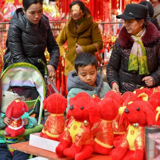Le Nouvel An chinois est l'occasion de se retrouver pour les familles de la province d'Anhui. [Imaginechina/AFP - Zhou Xiaoqin]
