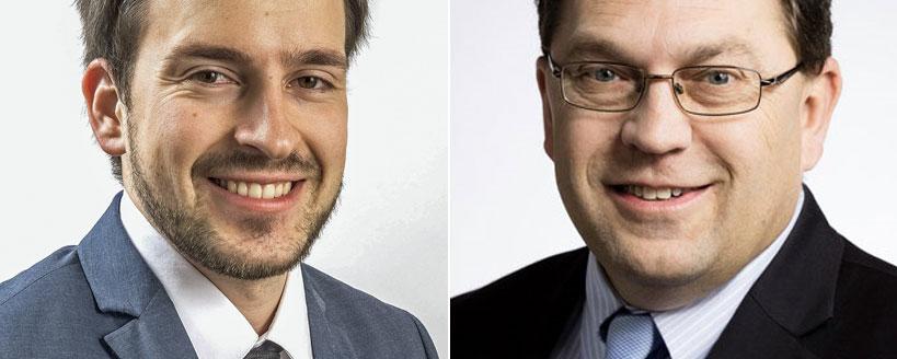 Thomas Birbaum et Laurent Wehrli. [Parlement VS/Keystone]