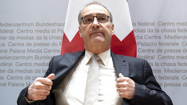 Le conseiller fédéral Guy Parmelin. [Keystone - Peter Schneider]