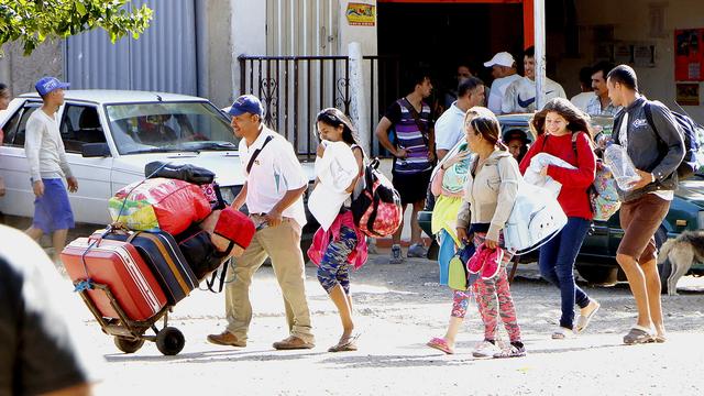 Réfugiés vénézuéliens à Cucuta, en Colombie, samedi 25 août 2018. [EPA/Keystone - Schneyder Mendoza]