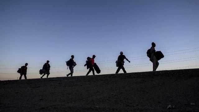 Vendredi 23 novembre: des migrants faisant route à travers le Mexique en direction des Etats-Unis. [afp - Pedro Pardo]