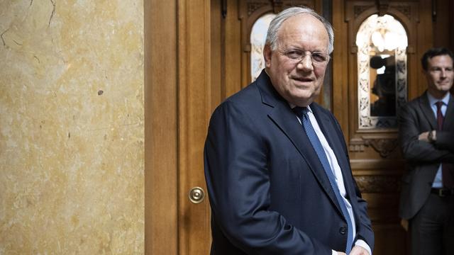 Johann Schneider-Ammann pourrait renoncer à sa pension de ministre. [Keystone - Peter Schneider]