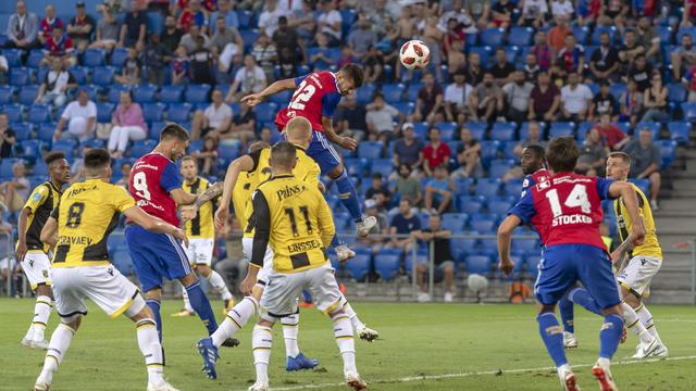 Alban Ajeti a ouvert le score de la tête. [Georgios Kefalas]