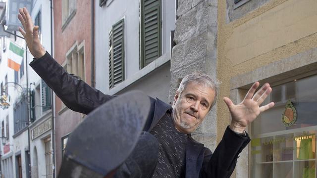 Antoine Jaccoud obtient le prix d'honneur au Solothurn Film Festival. [Keystone - Georgios Kefalas]