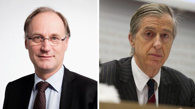 Yves Nidegger et Paolo Bernasconi. [Keystone - Gaetan Bally/Gian Ehrenzeller]