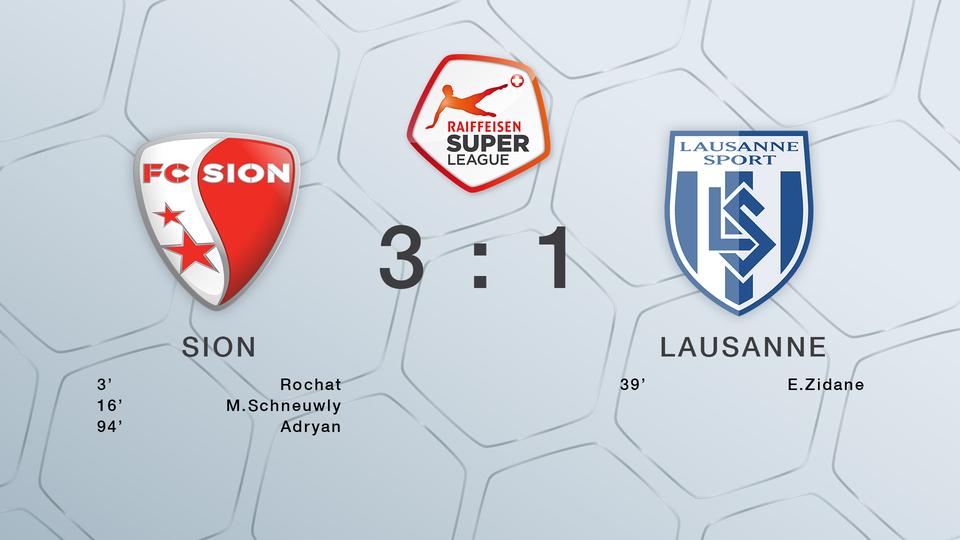 22e journée, Sion - Lausanne-Sport (3-1)