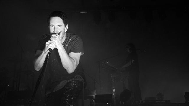 L'Américain Trent Reznor, chanteur de Nine Inch Nails sur la scène du Montreux Jazz Festival, le 9 juillet 2018. [RTS - Mehdi Benkler]