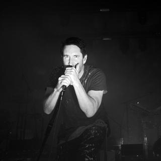 L'Américain Trent Reznor, chanteur de Nine Inch Nails sur la scène du Montreux Jazz Festival, le 9 juillet 2018. [RTS - Mehdi Benkler]