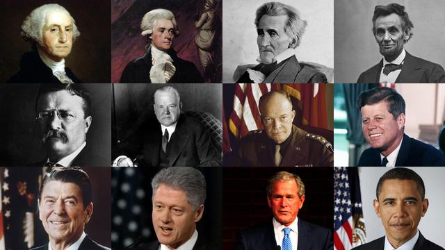 Douze des présidents américains.
