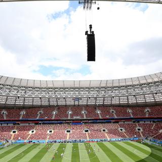 Le Luzhniki Stadium de Moscou accueillera le match d'ouverture de Coupe du monde de football. [Keystone - EPA/Abedin Taherkenareh]