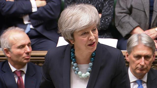 La Première ministre Theresa May à la Chambre des Communes le 10 décembre 2018. [Télévision parlementaire britannique]