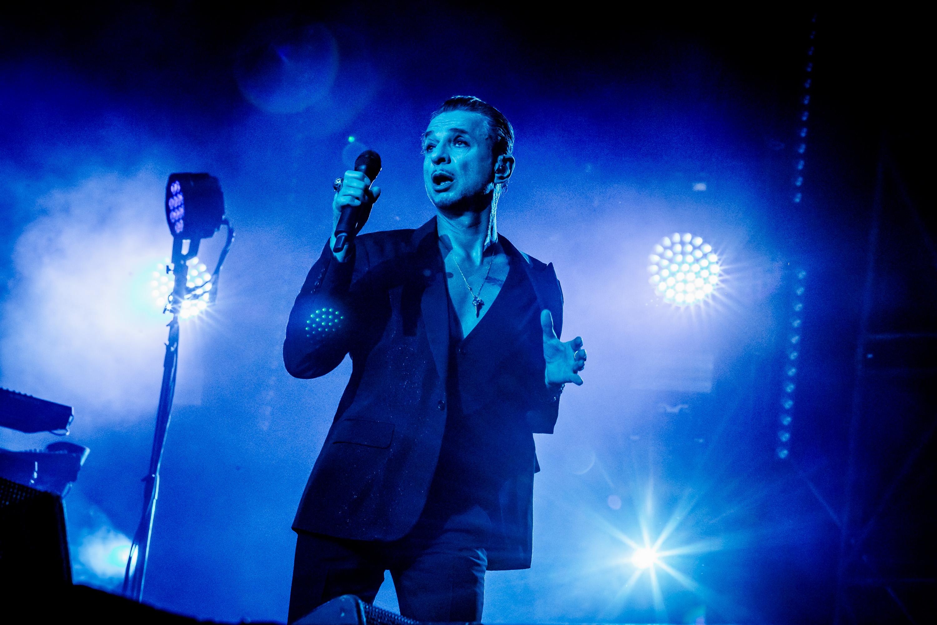 Le chanteur de Depeche Mode Dave Gahan sur la grande scène du Paléo Festival de Nyon, le 17 juillet 2018. [Paléo - Ludwig Wallendorff]
