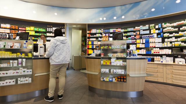 Une pharmacie de Baden, dans le canton d'Aarau. [Keystone - Gaetan Bally]