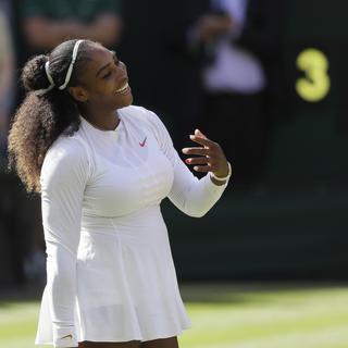 Serena Williams lors des quarts de finale féminins à Wimbledon, 10.07.2018. [AP/Keystone - Kirsty Wigglesworth]