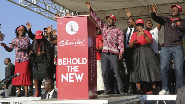 Meeting du leader de l'alliance d'opposition Nelson Chamisa à Harare, 26.07.2018. [AP/Keystone - Tsvangirayi Mukwazhi]