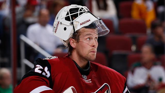 Lindbaeck a évolué en NHL avec les Arizona Coyotes lors de la saison 2015-2016. [Christian Peterson]