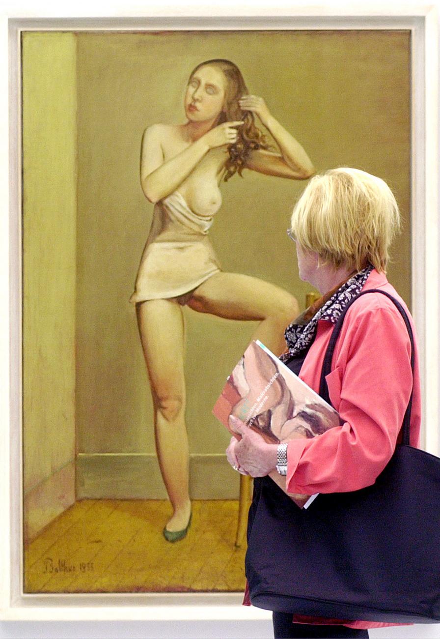 "Alice" de Balthus, une peinture de 1933 qui fit scandale à l'époque, ici exposée à Francfort en 2003. [Keystone - Bernd Kammerer]