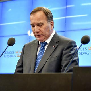 Le premier ministre suédois sortant Stefan Löfven. [EPA/Keystone - Jonas Ekstroemer]