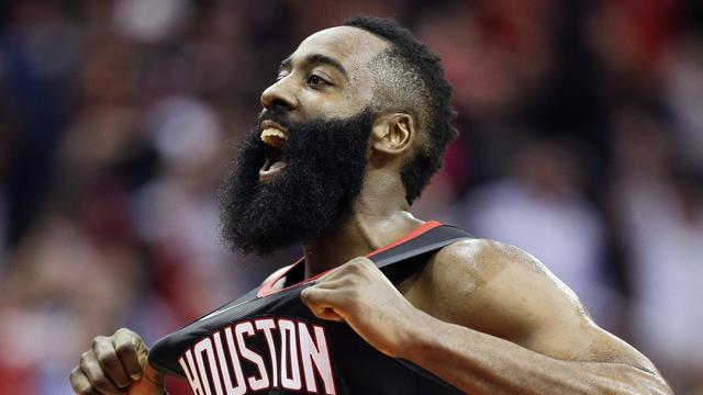 Harden monte en puissance avec 47 points contre Utah. [Keystone - Christian Smith]