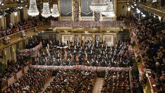 Riccardo Muti à la tête du Philharmonique de Vienne le 1er janvier 2018. [AFP - Hans Punz]