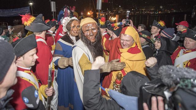 Le carnaval de Lucerne a débuté à 05h00 ce jeudi matin 7 février 2018. [URS FLUEELER - URS FLUEELER]