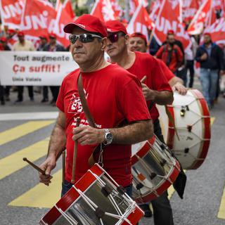 Le 21 octobre 2017, près de 3000 travailleurs de la construction avaient manifesté dans les rues de Lausanne.